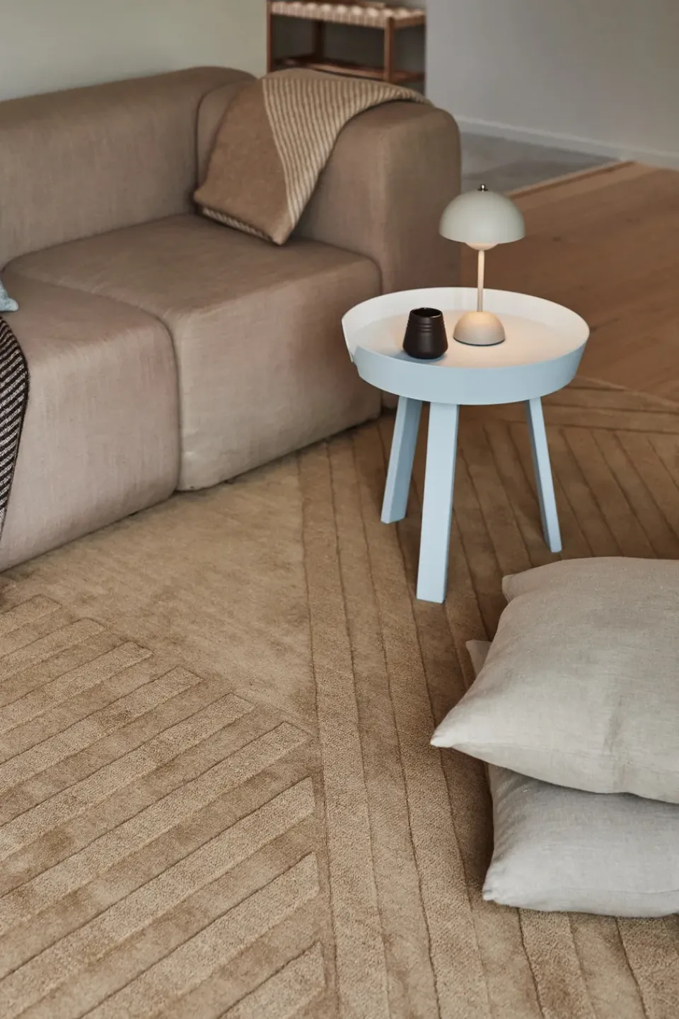 Online NJRD Levels wool rug stripes , 200x300 cm Beige