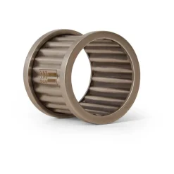 Hot Lexington napkin ring striped Ø4,8 cm, Brass Silver-coloured