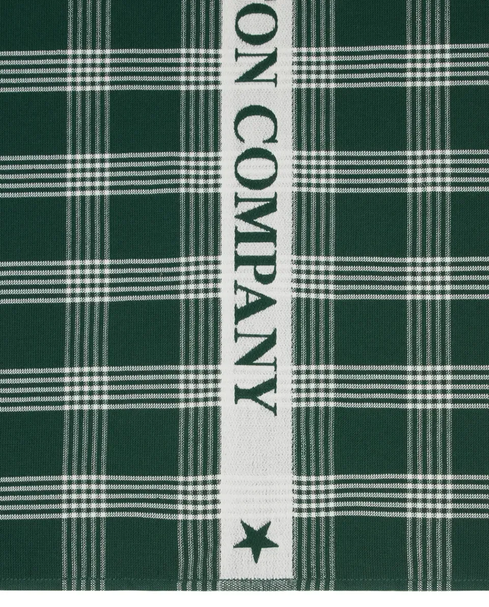 Outlet Lexington organic cotton kitchen towel 50x70 cm, Green-white GreenWhite