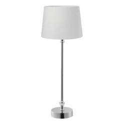 Lamp Bases^PR Home Liam lamp base 46 cm, Chrome Silver-coloured