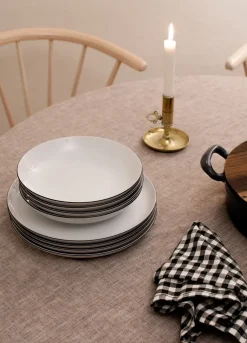 Table Settings & Starter Sets^Seltmann Weiden Lido black line service set 12 pieces, with black edge White