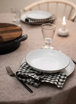 Table Settings & Starter Sets^Seltmann Weiden Lido black line service set 12 pieces, with black edge White