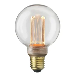 Best Globen Lighting Light bulb E27 Laser LED filament glob, Clear Transparent