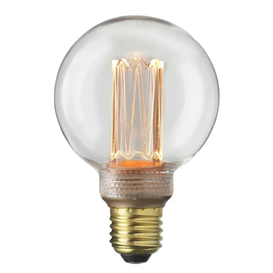 Best Globen Lighting Light bulb E27 Laser LED filament glob, Clear Transparent