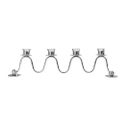 Clearance Hilke Collection Lignano Sabbiadoro Advent candlestick, Nickel-plated brass Silver-coloured