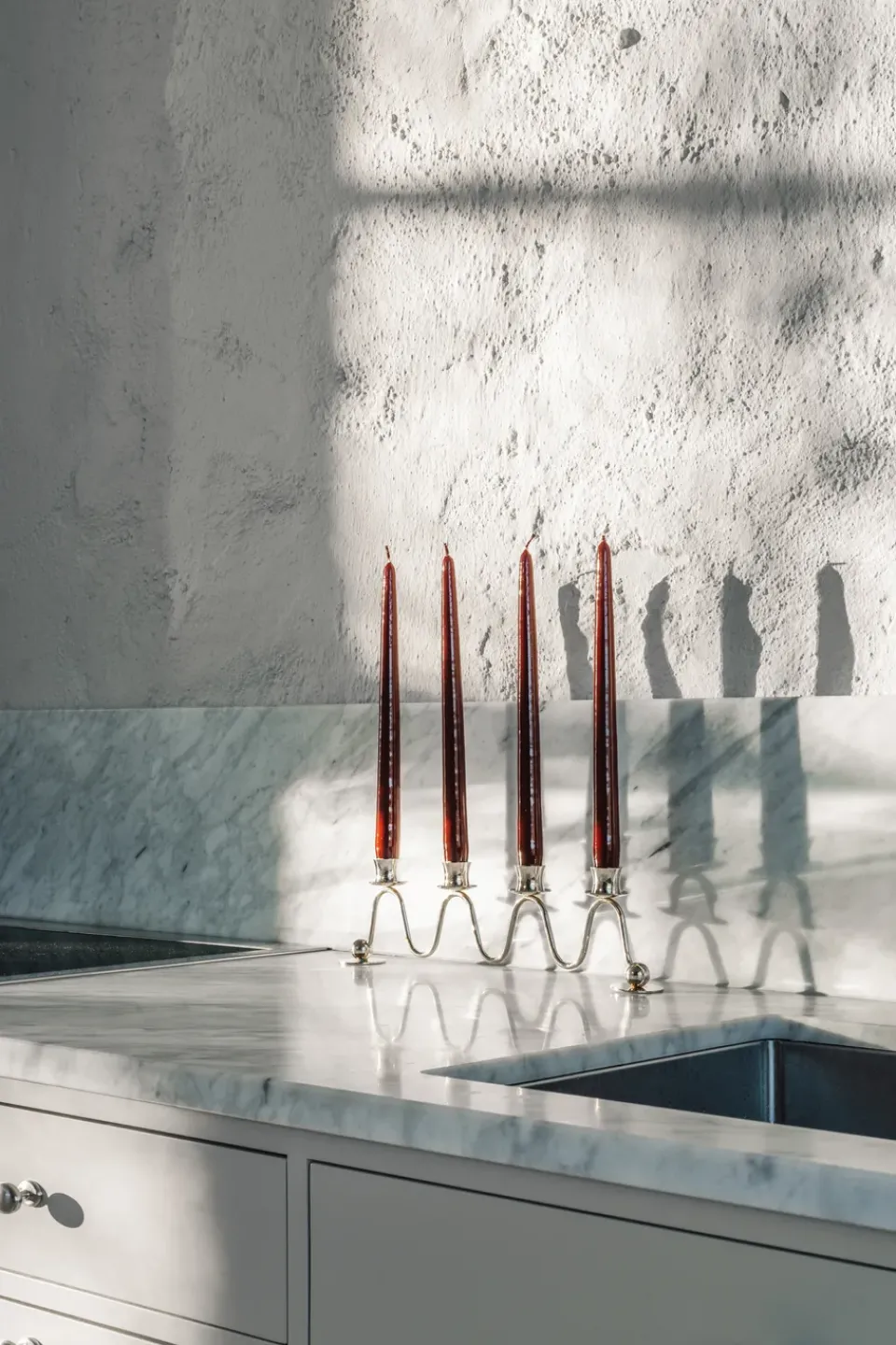 Clearance Hilke Collection Lignano Sabbiadoro Advent candlestick, Nickel-plated brass Silver-coloured