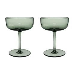 Champagne Glasses^Villeroy & Boch Like champagne glass coupe 10 cl 2-pack, Sage Green
