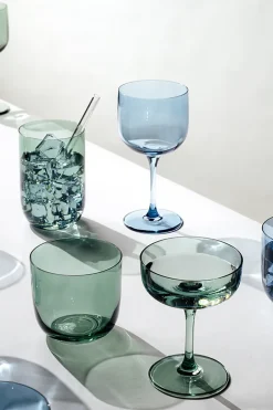 Villeroy & Boch Like long drink glass 38.5 cl 2-pack, Sage Green