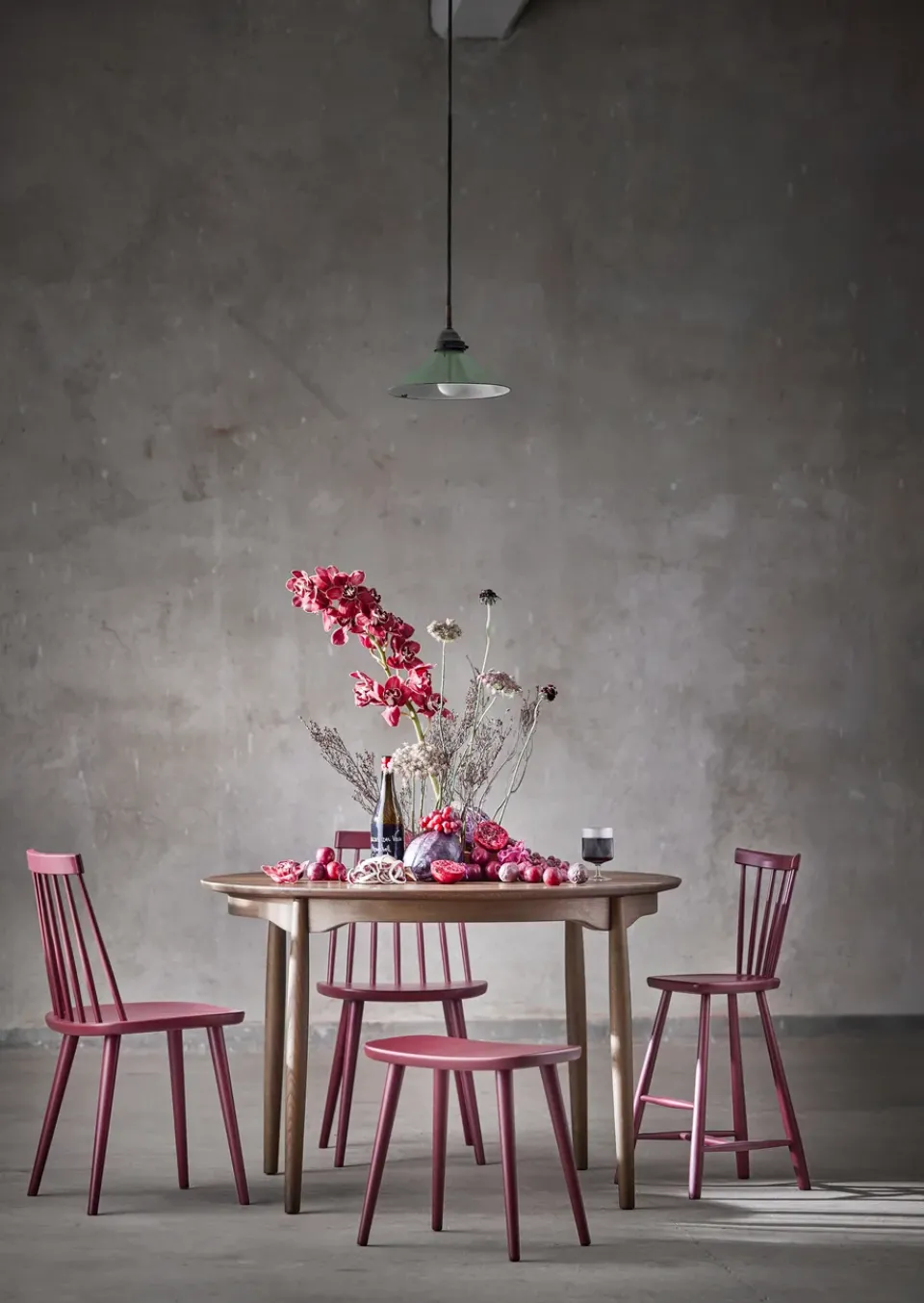 New Stolab Lilla Åland children's chair beech 52 cm, Lingon 19 Red