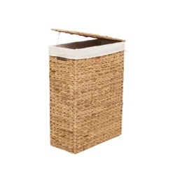 Clearance Dixie Lily laundry basket, Nature, water hyacinth, braided Beige