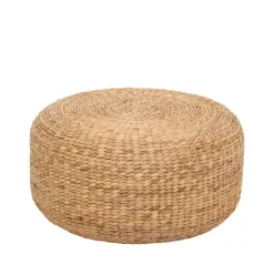 Sitting Poufs^Dixie Lily pouf Ø59 cm, Natural, water hyacinth, round Beige