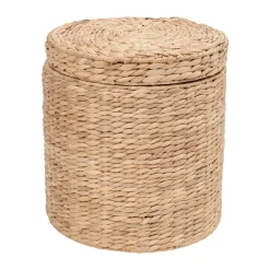 Sitting Poufs^Dixie Lily storage pouf with lid Ø41x43 cm, Natural Beige