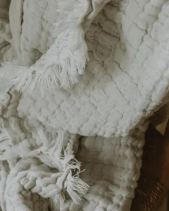 Baby Blankets|Cotton Blankets & Throws^Garbo&Friends Lin Mellow blanket 110x110 cm, Lin Beige