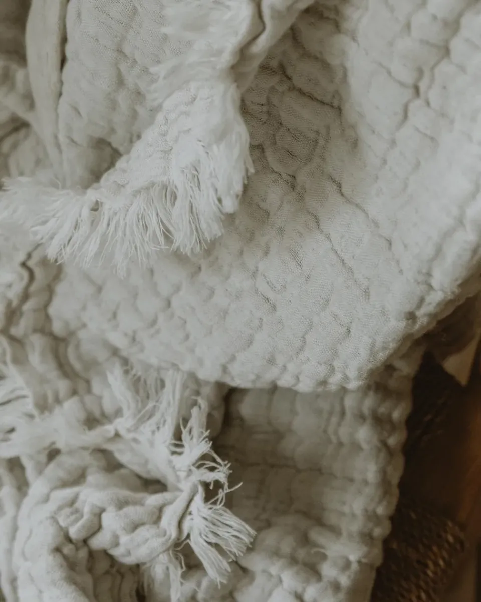 Baby Blankets|Cotton Blankets & Throws^Garbo&Friends Lin Mellow blanket 110x110 cm, Lin Beige