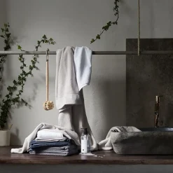 Bath Sheets|Towels^Himla Lina towel mother of pearl, 70x140 cm Beige