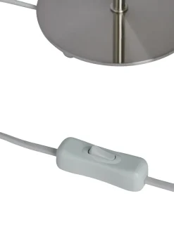 Lamp Bases^Watt & Veke Line 35 lamp base, Matt chrome Silver-coloured