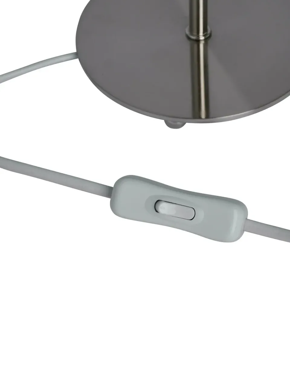 Hot Watt & Veke Line 45 lamp base, Matte chrome Silver-coloured