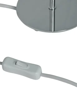 Lamp Bases^Watt & Veke Line 35 lamp base, Silver Silver-coloured