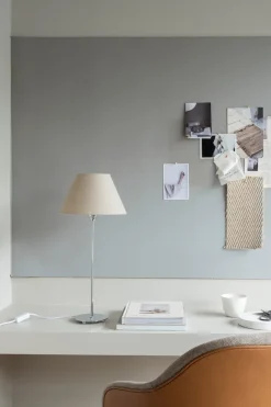 Lamp Bases^Watt & Veke Line 45 lamp base, Silver Silver-coloured