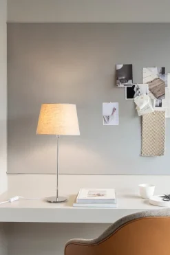 Lamp Bases^Watt & Veke Line 45 lamp base, Silver Silver-coloured