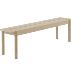 Benches^Muuto Linear bench, oak, 33.5 cm Beige