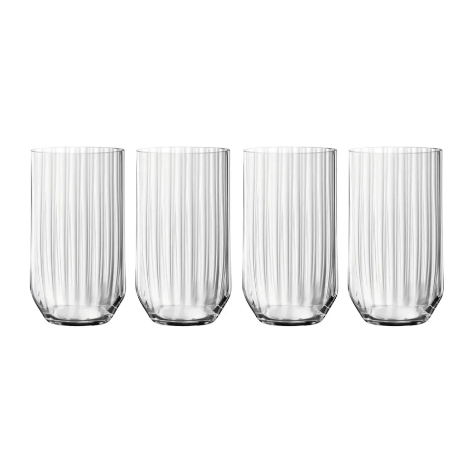 Long Drink & Highball Glasses^Spiegelau Linear long drink glass 44.5 cl 4-pack, Clear Transparent