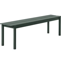 Garden Sofas & Garden Benches^Muuto Linear steel bench 170 cm, Dark Green