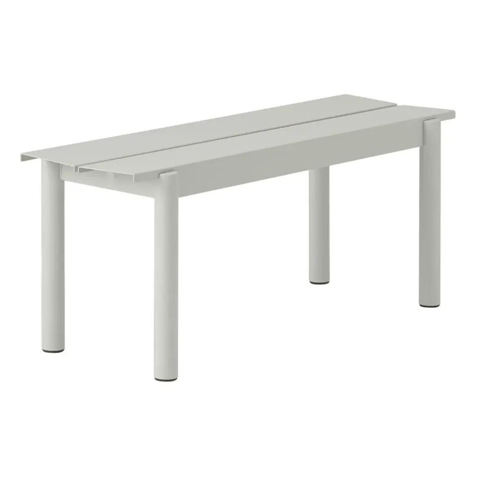 New Muuto Linear steel bench 110 cm, (RAL 7044) Grey