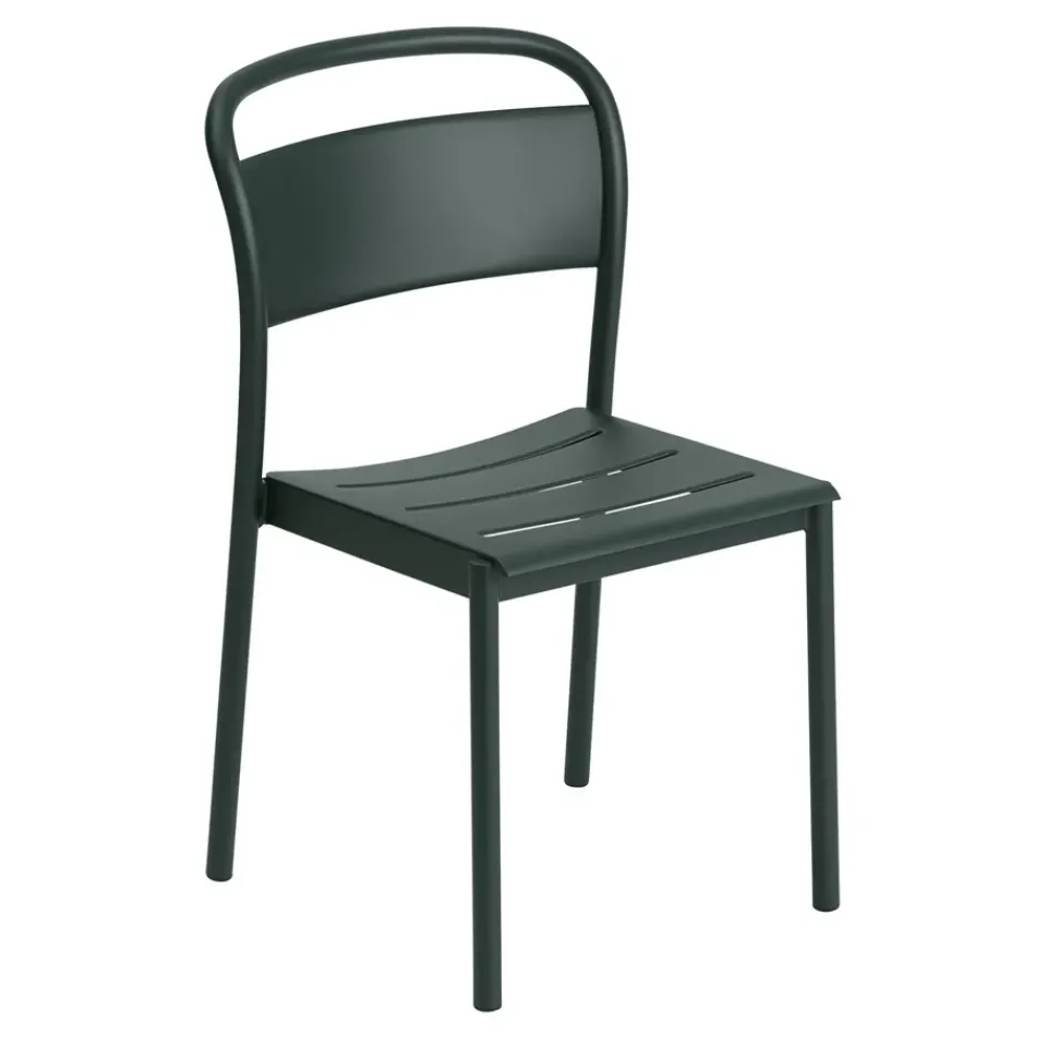 Sale Muuto Linear steel side chair, Dark Green