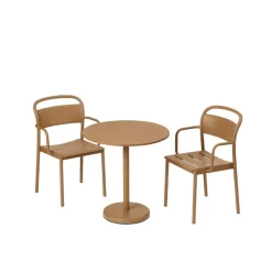 Discount Muuto Linear steel table Ø70 cm, Burnt Orange
