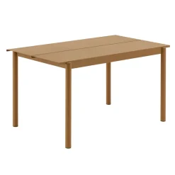 Clearance Muuto Linear steel table 140 cm, Burnt orange Yellow