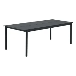 Clearance Muuto Linear steel table table 220x90 cm, (RAL 7021) Black