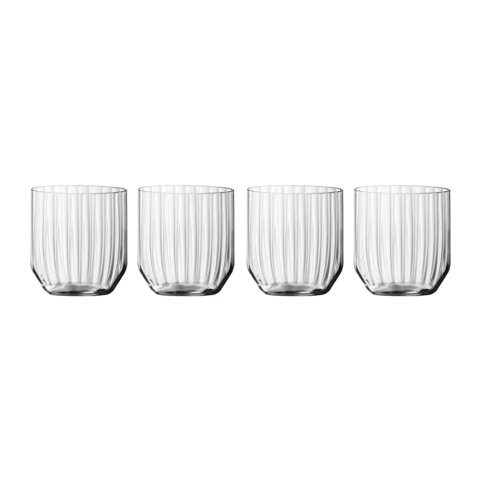 Spiegelau Linear whiskey tumbler 34.5 cl glass 4-pack, Clear Transparent