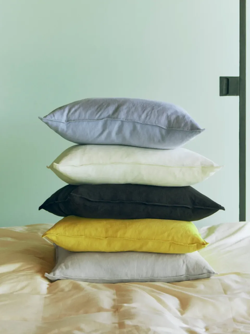 Cushions^HAY Linen pillow 60x60 cm, Light Blue