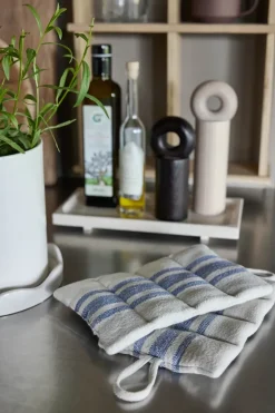 Oven Mitts, Gloves & Pot Holders^OYOY Linen pot holder 2-pack, Blue