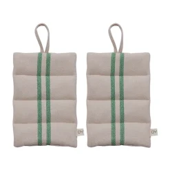 Oven Mitts, Gloves & Pot Holders^OYOY Linen pot holder 2-pack, Green