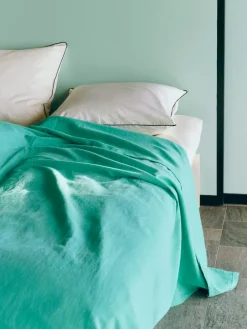 Bedspreads & Throws^HAY Linen throw 240x260 cm, Emerald Green