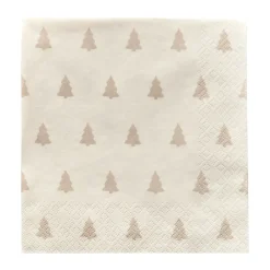 Paper Napkins^Scandi Essentials Linen trees serviette 33x33 cm 20-pack, sand Beige