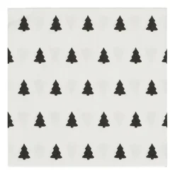Paper Napkins^Scandi Essentials Linen trees serviette 33x33 cm 20-pack, black- White