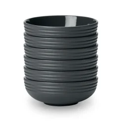 Outlet NJRD Lines bowl Ø16 cm 6-pack, dark Grey