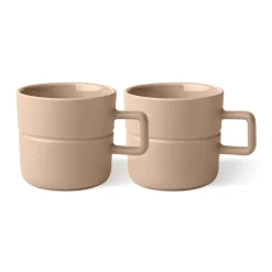 Coffee Cups^NJRD Lines mug 30 cl 2-pack, Beige