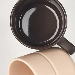 Coffee Cups^NJRD Lines mug 30 cl 2-pack, Beige