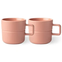 Coffee Cups^NJRD Lines mug 50 cl 2-pack, Pink