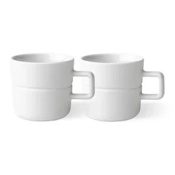 Coffee Cups^NJRD Lines mug 30 cl 2-pack, White