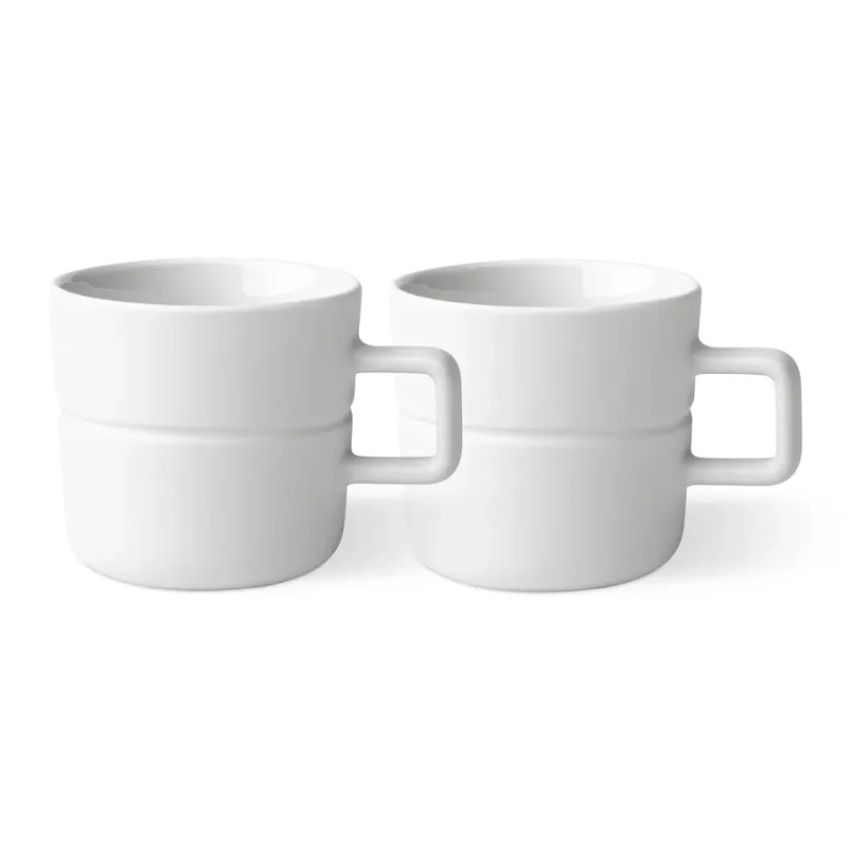Coffee Cups^NJRD Lines mug 30 cl 2-pack, White