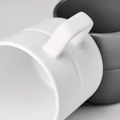 Coffee Cups^NJRD Lines mug 30 cl 2-pack, White