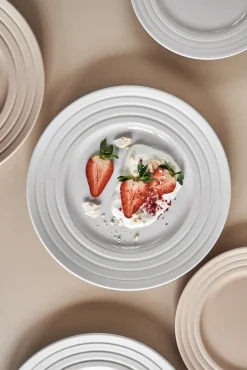 Dinner Plates^NJRD Lines plate Ø27 cm 6-pack, White