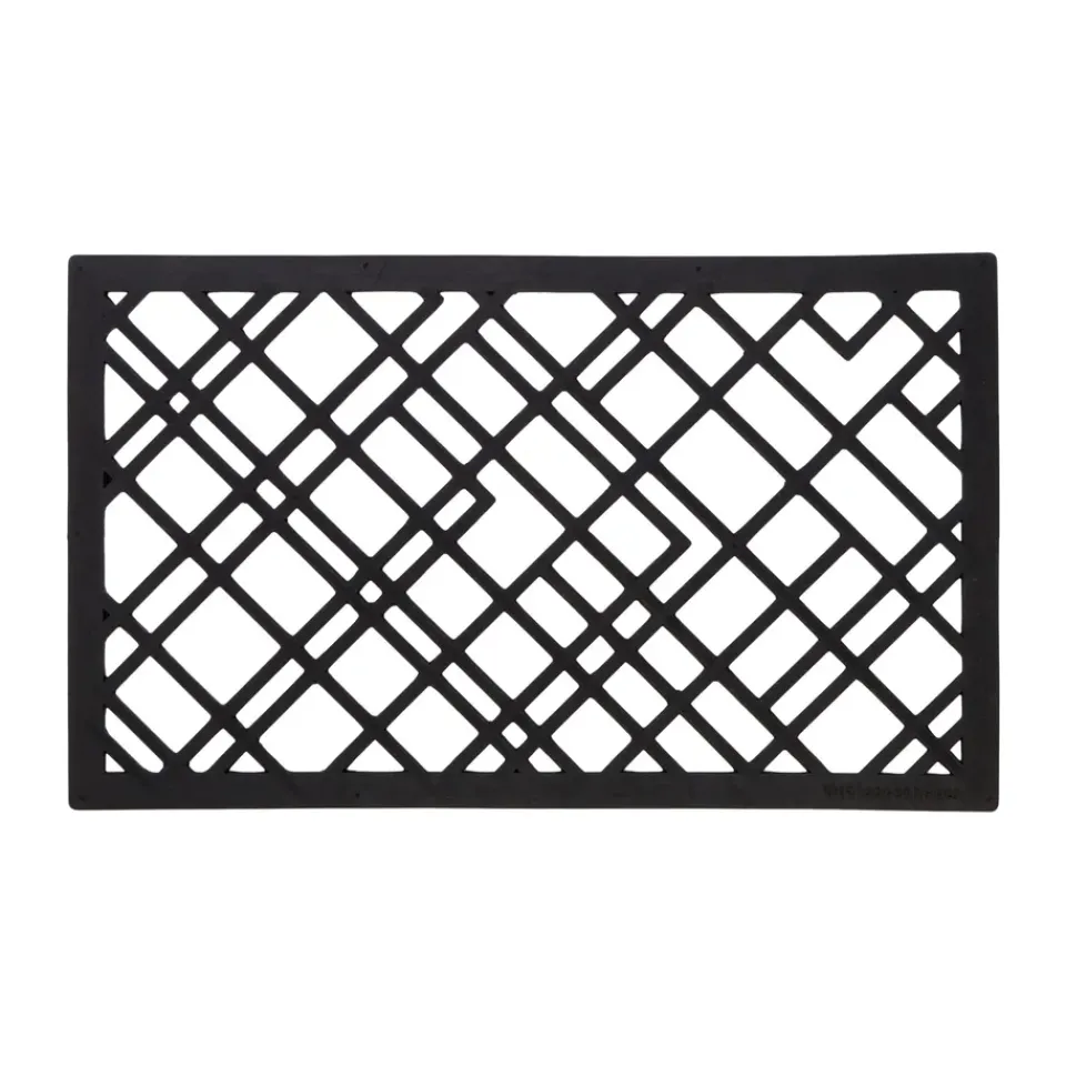 Rugs For Outdoors|Door Mats^Tica copenhagen Lines rubber doormat, 45x75 cm Black