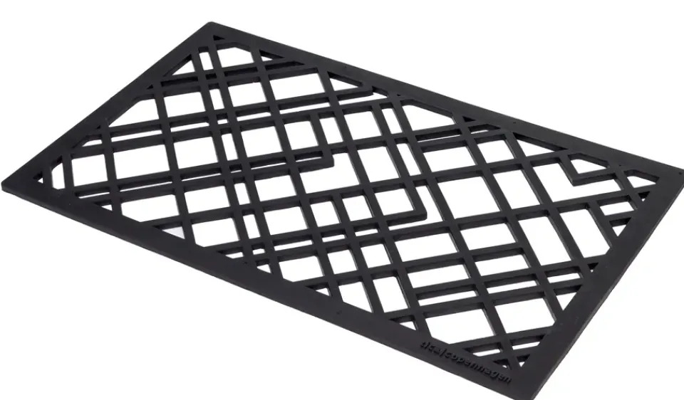 Rugs For Outdoors|Door Mats^Tica copenhagen Lines rubber doormat, 45x75 cm Black