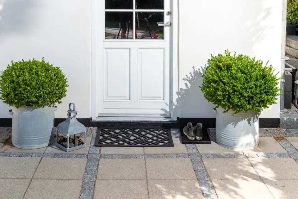 Rugs For Outdoors|Door Mats^Tica copenhagen Lines rubber doormat, 45x75 cm Black